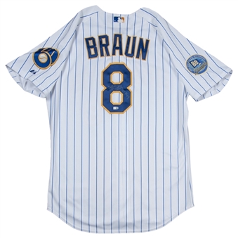 2007 Ryan Braun Rookie Game Used and Signed Milwaukee Brewers Friday Night Home Alternate Jersey (MEARS A10, MLB Authenticated & PSA/DNA)